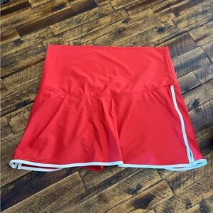 Old Navy Rollover-Waist Power Soft Skort Red Maternity Active Skort